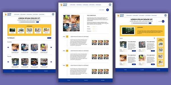 imagen de proyecto de sitio web adaptable para tutoriales de bricolaje