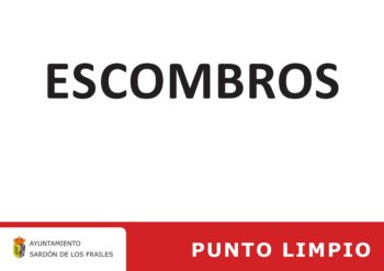 imagen del cartel escombros del punto limpio