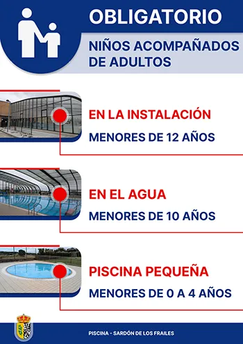 imagen de cartel de la piscina de sardón de los frailes sobre la edad de los menores