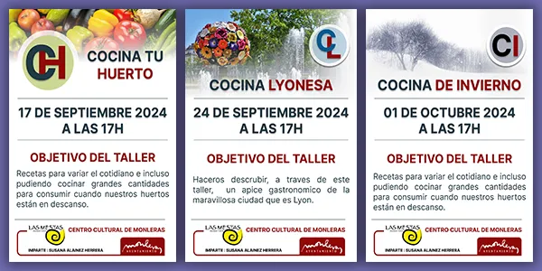 imagen de carteles para talleres de cocina
