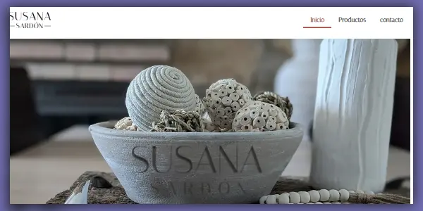 cartel del sitio web susana sardón